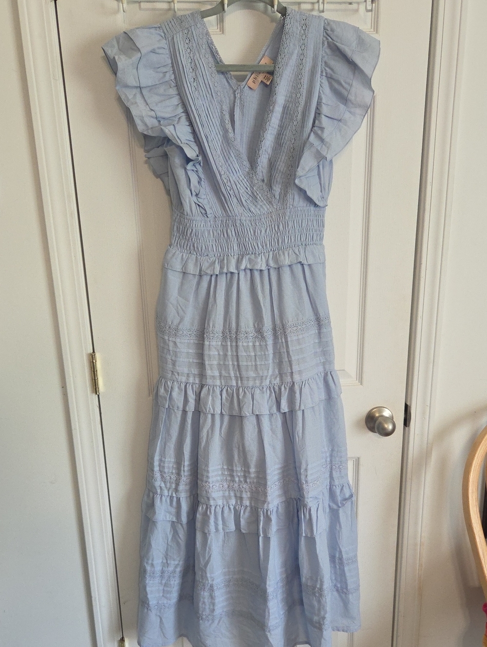 Philosophy Tiered Cotton Maxi Dress M
